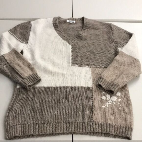 Johnny Was Patchwork Pullover Woman Sweater - Picture 3 of 7